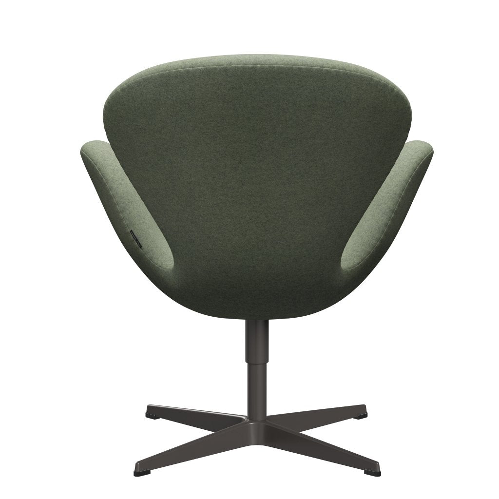 Fritz Hansen Swan Lounge Chair, Warm Graphite/Divina Melange Light Green