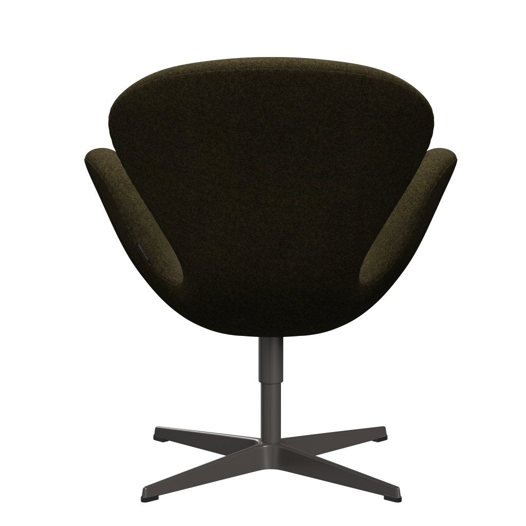 Fritz Hansen Swan Lounge Chair, Warm Graphite/Divina Melange Dusty Olive