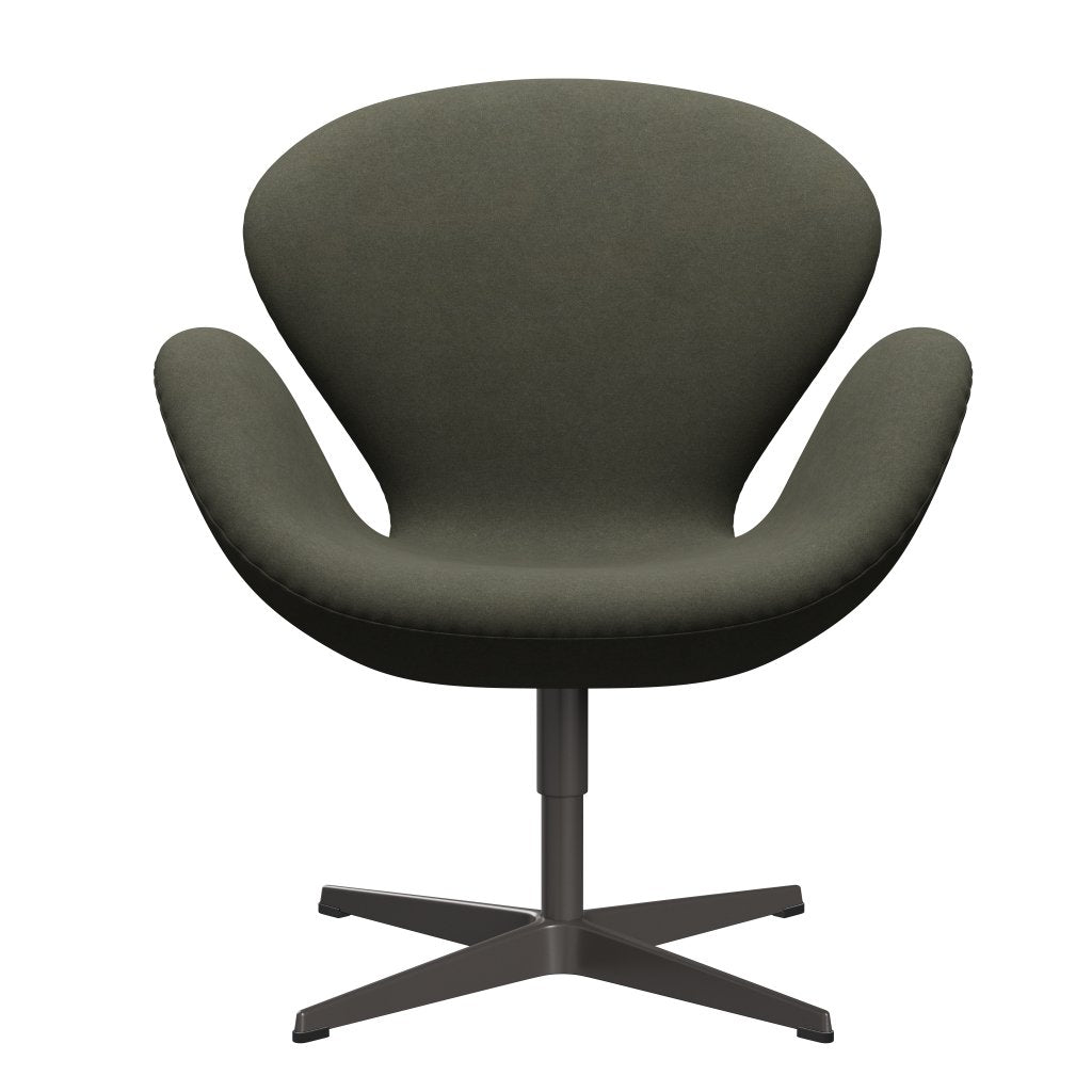 Fritz Hansen Swan Lounge Chair, Warm Graphite/Divina Military Green