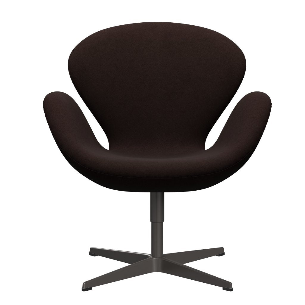 Fritz Hansen Swan Lounge Chair, Warm Graphite/Divina Warm Brown