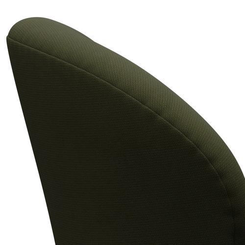 Fritz Hansen Swan Lounge Chair, Warm Graphite/Fame Dark Brown Green