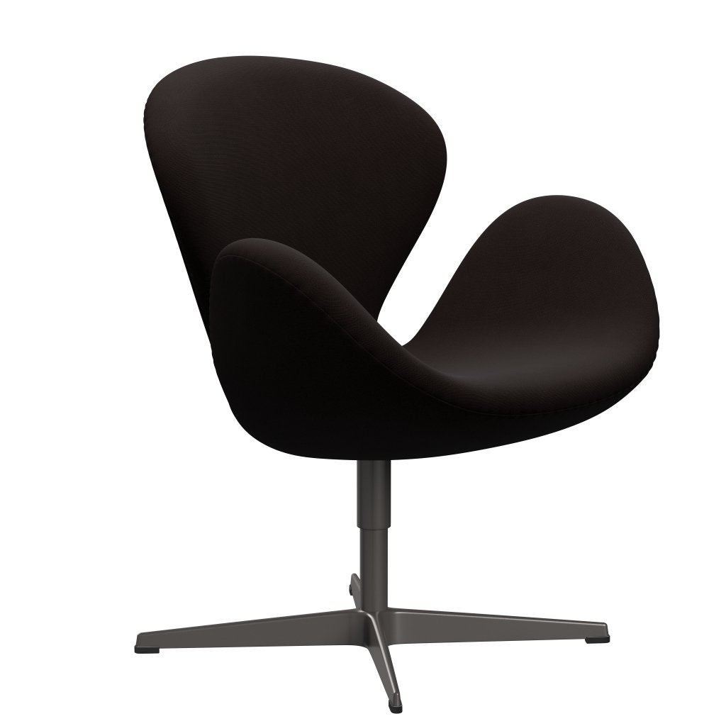 Fritz Hansen Swan Lounge Chair, Warm Graphite/Fame Dark Brown