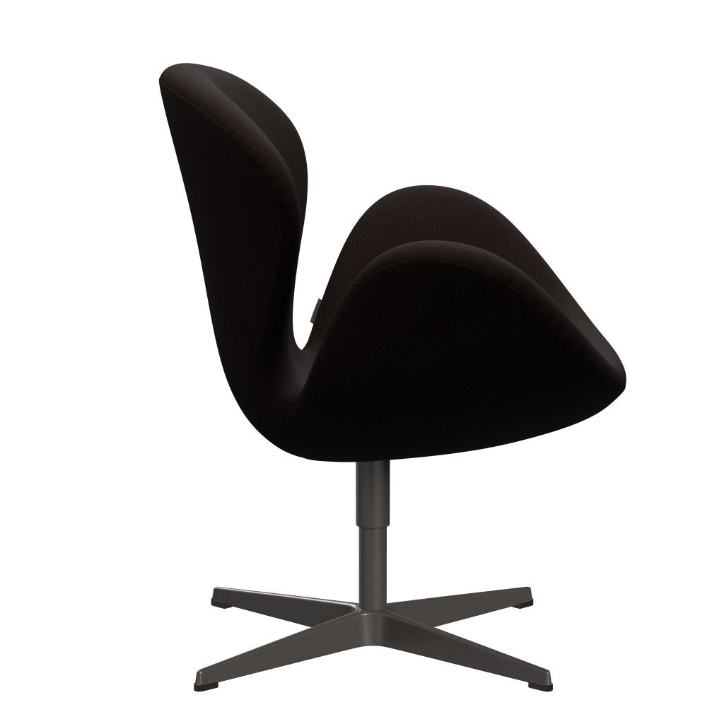 Fritz Hansen Swan Lounge Chair, Warm Graphite/Fame Dark Brown