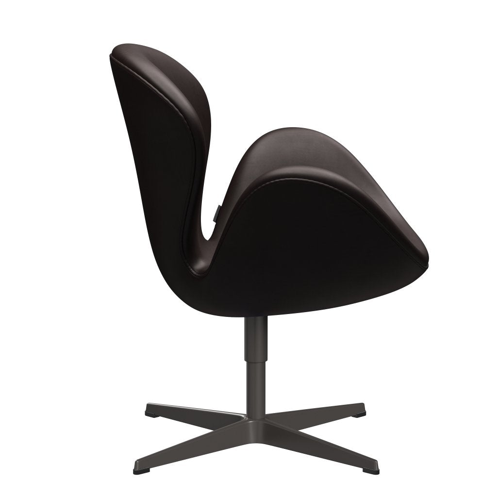 Fritz Hansen Swan Lounge, ciepły grafit/Grace Dark Brown