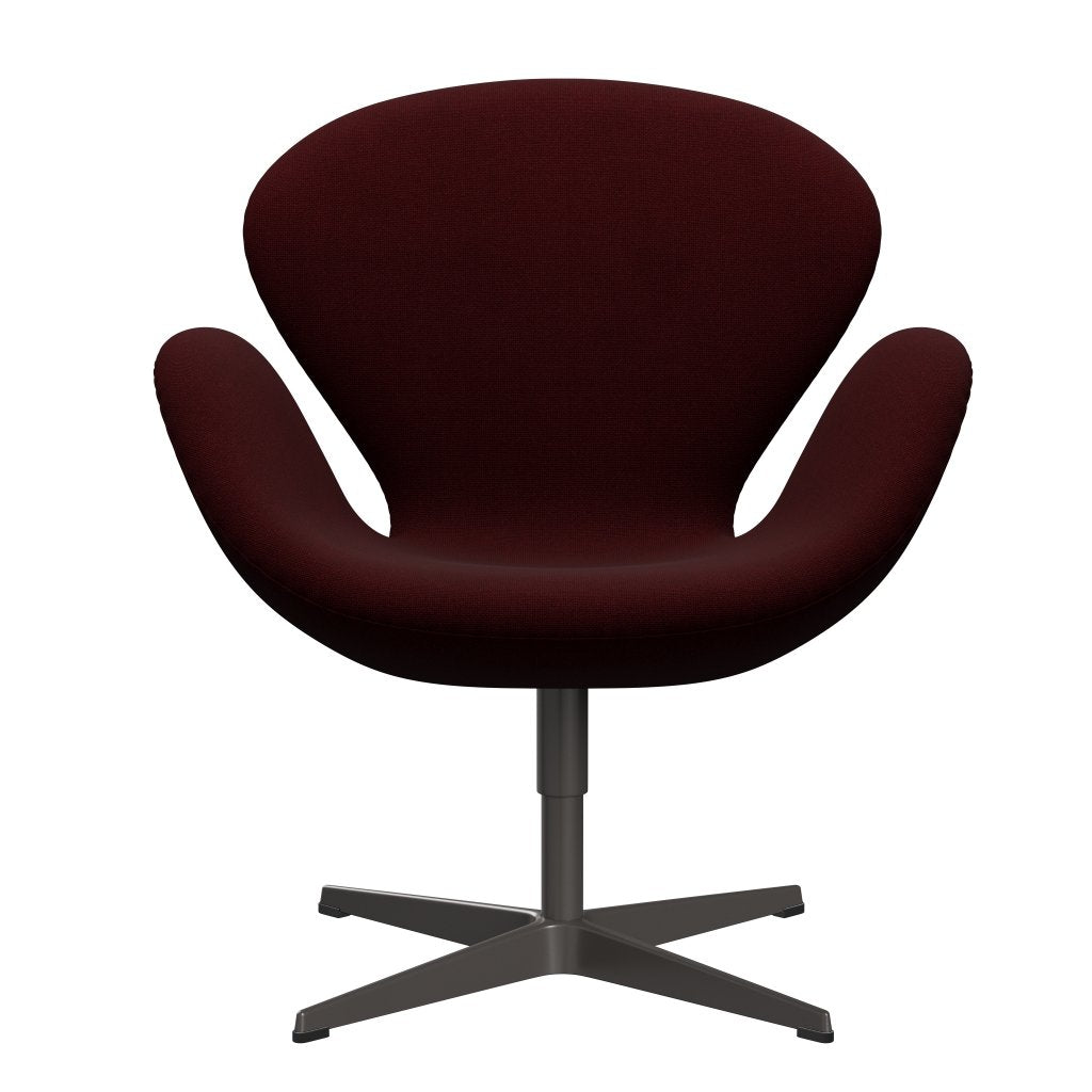 FRITZ HANSEN SWAN SALOUNGE, ciepły grafit/hallingdal Wine Red