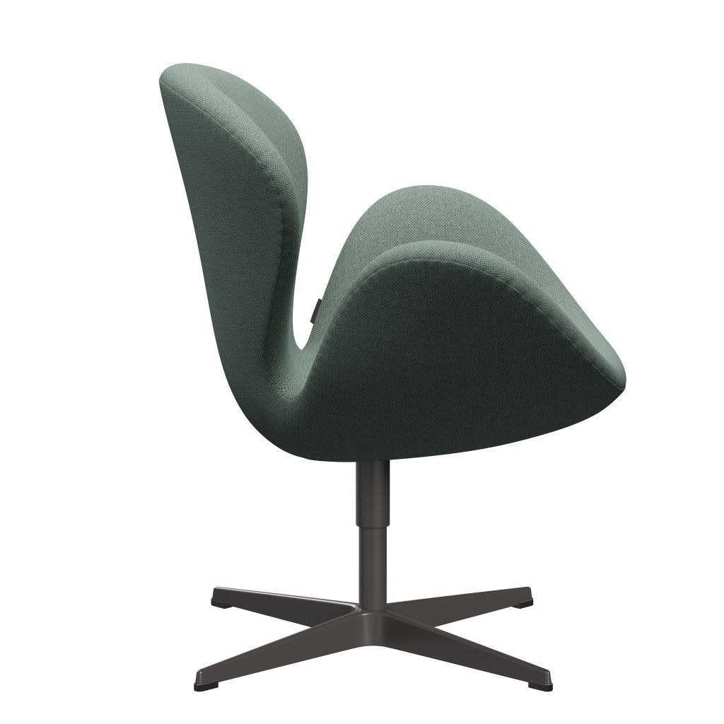 Fritz Hansen Swan Lounge Chair, Warm Graphite/Re Wool Aqua/Natural