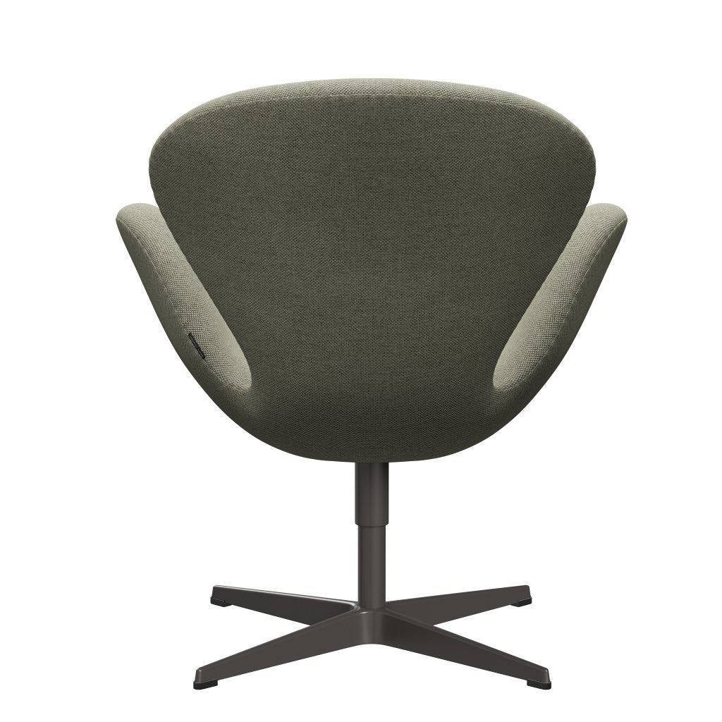 Fritz Hansen Swan Lounge Chair, Warm Graphite/Re Wool Lime Green/Natural