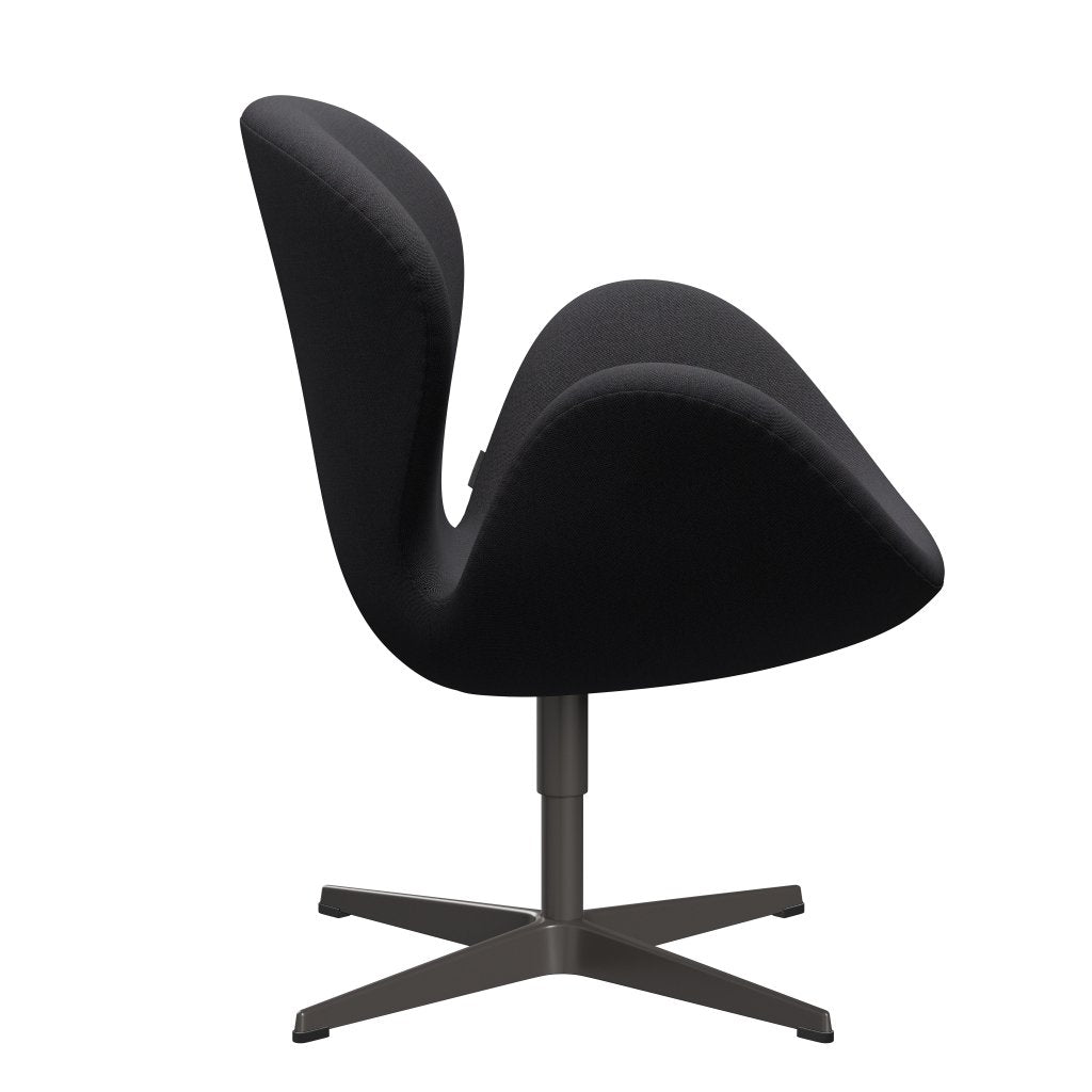 Fritz Hansen Swan Lounge Chair, Warm Graphite/Rims Brown/Dark Blue