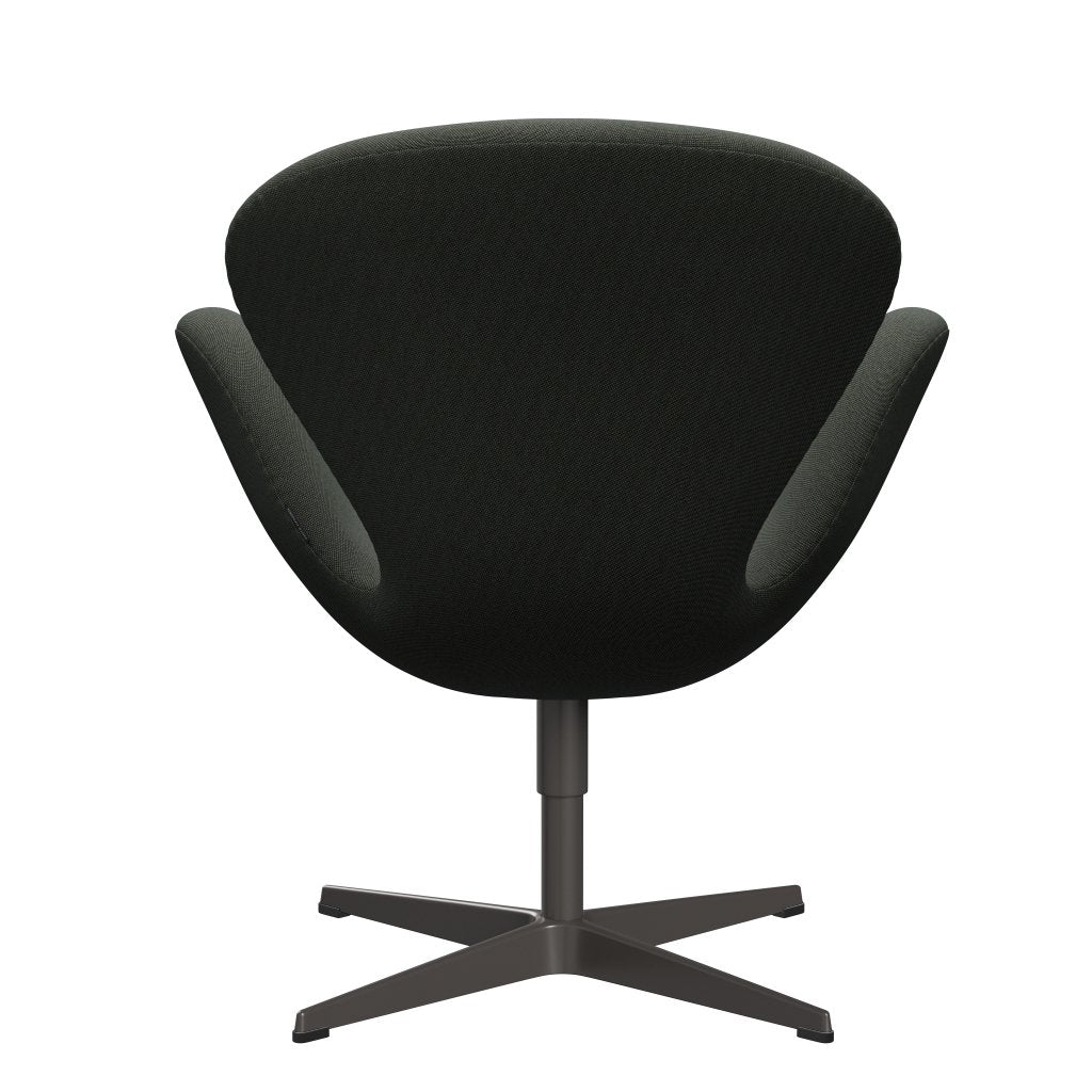 Fritz Hansen Swan Lounge Chair, Warm Graphite/Rims Brown/Moss Green