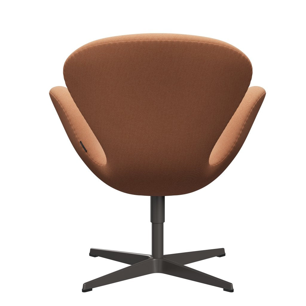 Fritz Hansen Swan Lounge Chair, Warm Graphite/Rime Delicate Orange/White