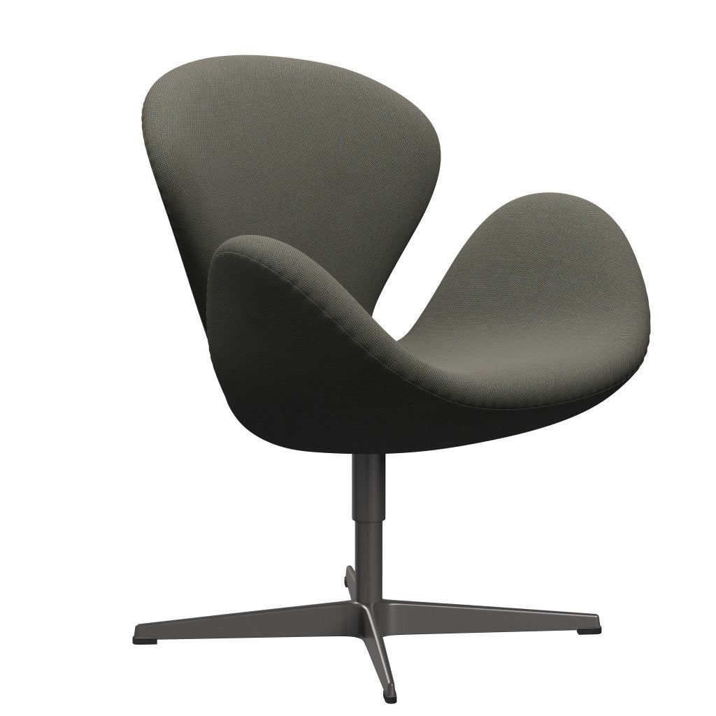 Fritz Hansen Swan Lounge, ciepły grafit/Steelcut Trio Grey/Green