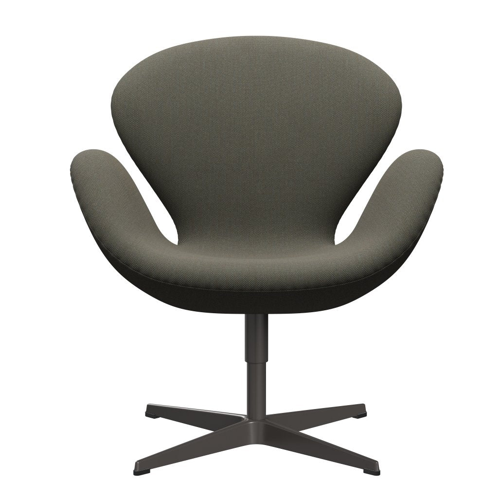 Fritz Hansen Swan Lounge, ciepły grafit/Steelcut Trio Grey/Green