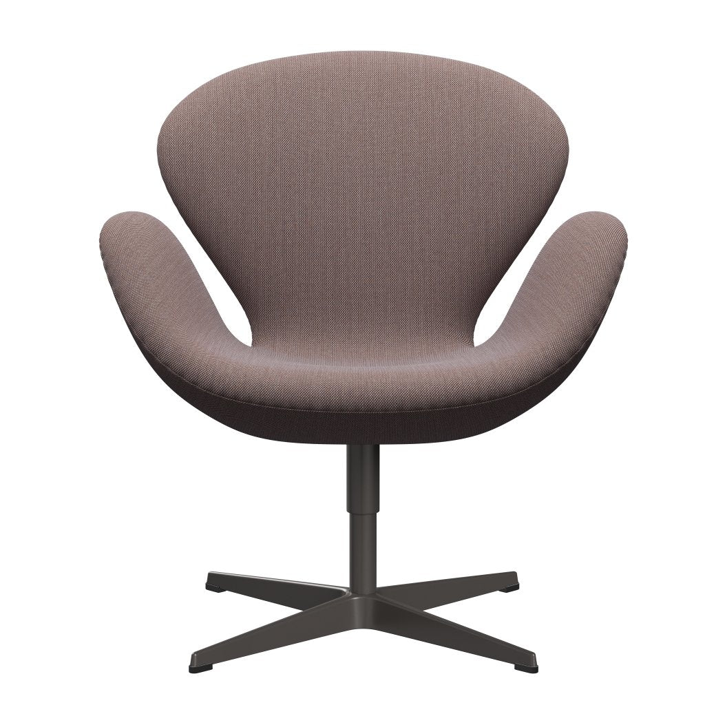 Fritz Hansen Swan Lounge Chair, Warm Graphite/Steelcut Trio Orange/Light Grey/Black