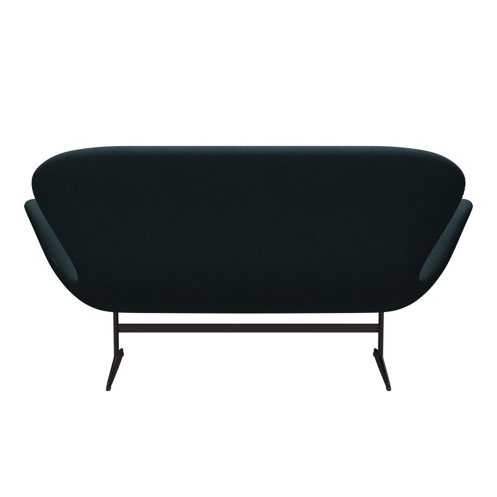 Fritz Hansen Swan Sofa 2 osobę, brązowy brąz/tonus ciemnozielony