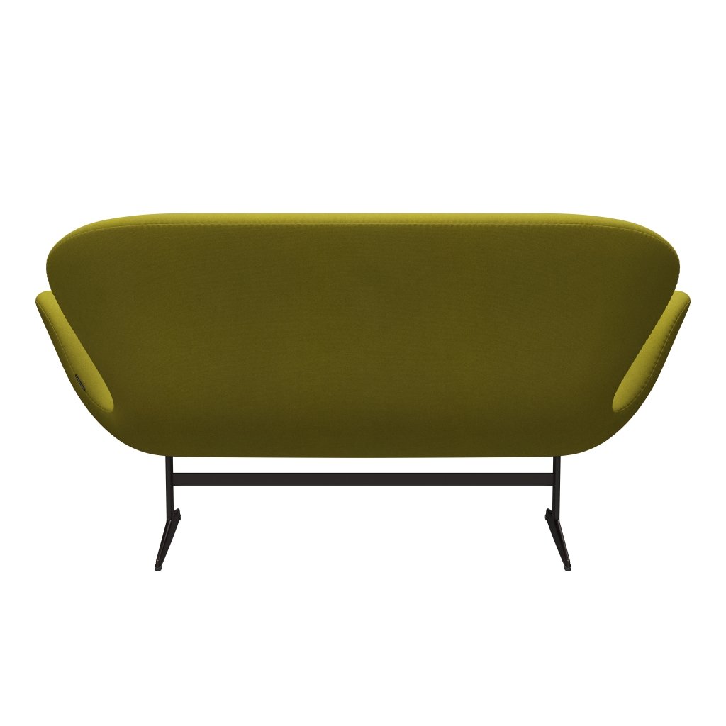Fritz Hansen Swan Sofa 2 Seater, Brown Bronze/Tonus Lime Green