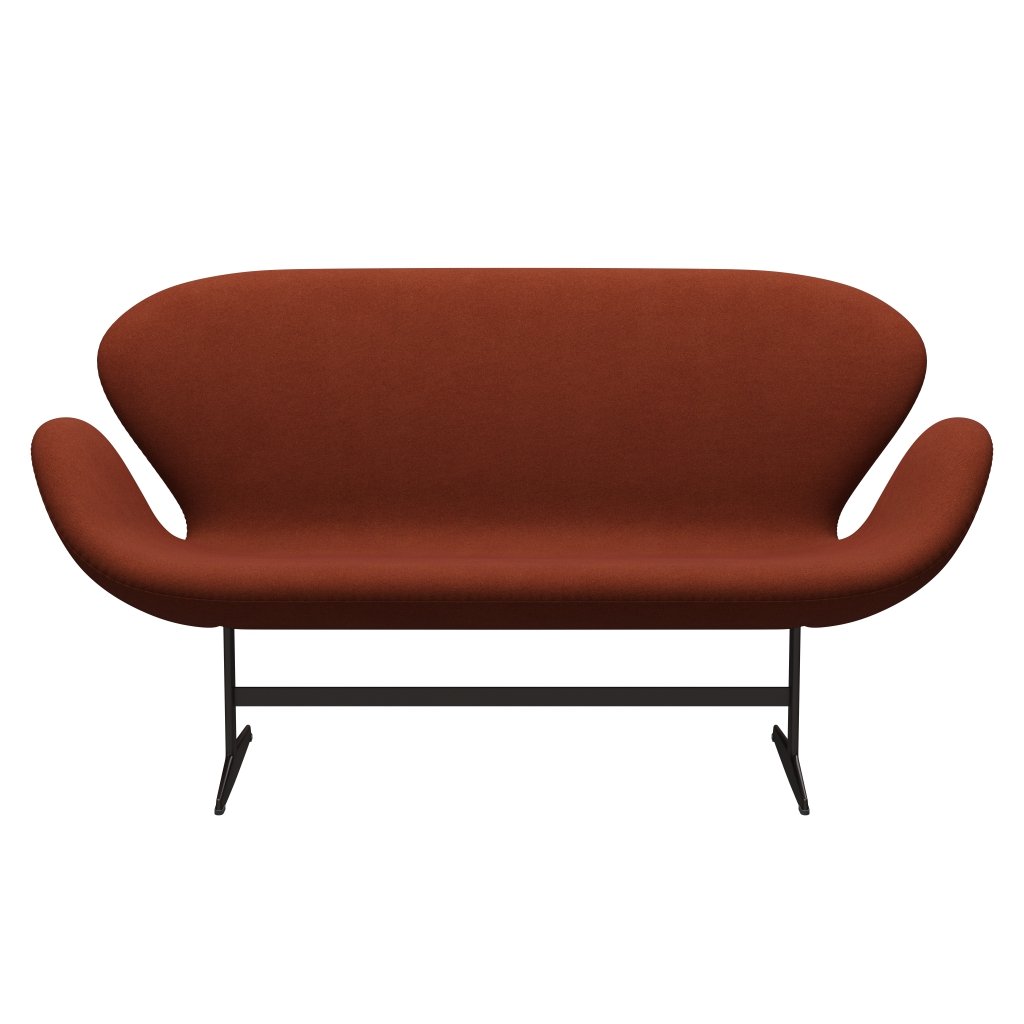 Fritz Hansen Swan Sofa 2 osobę, brązowy brąz/tonus rdza