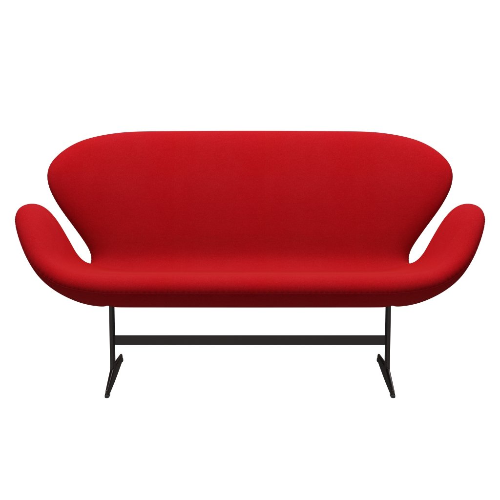 Fritz Hansen Swan Sofa 2 osobę, brązowy brąz/tonus czerwony