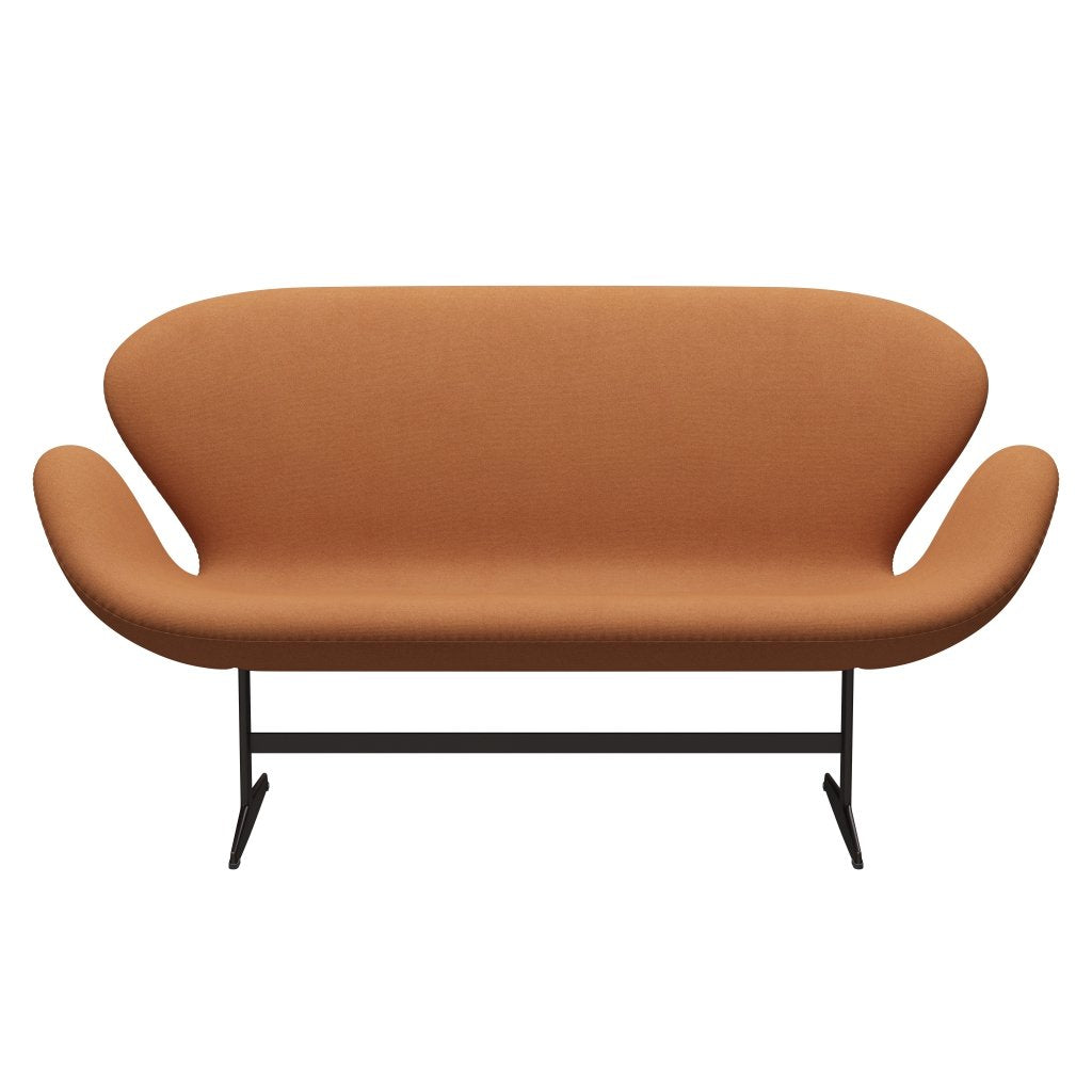 Fritz Hansen Swan Sofa 2 osobę, brązowy brąz/tonus miękki pomarańczowy