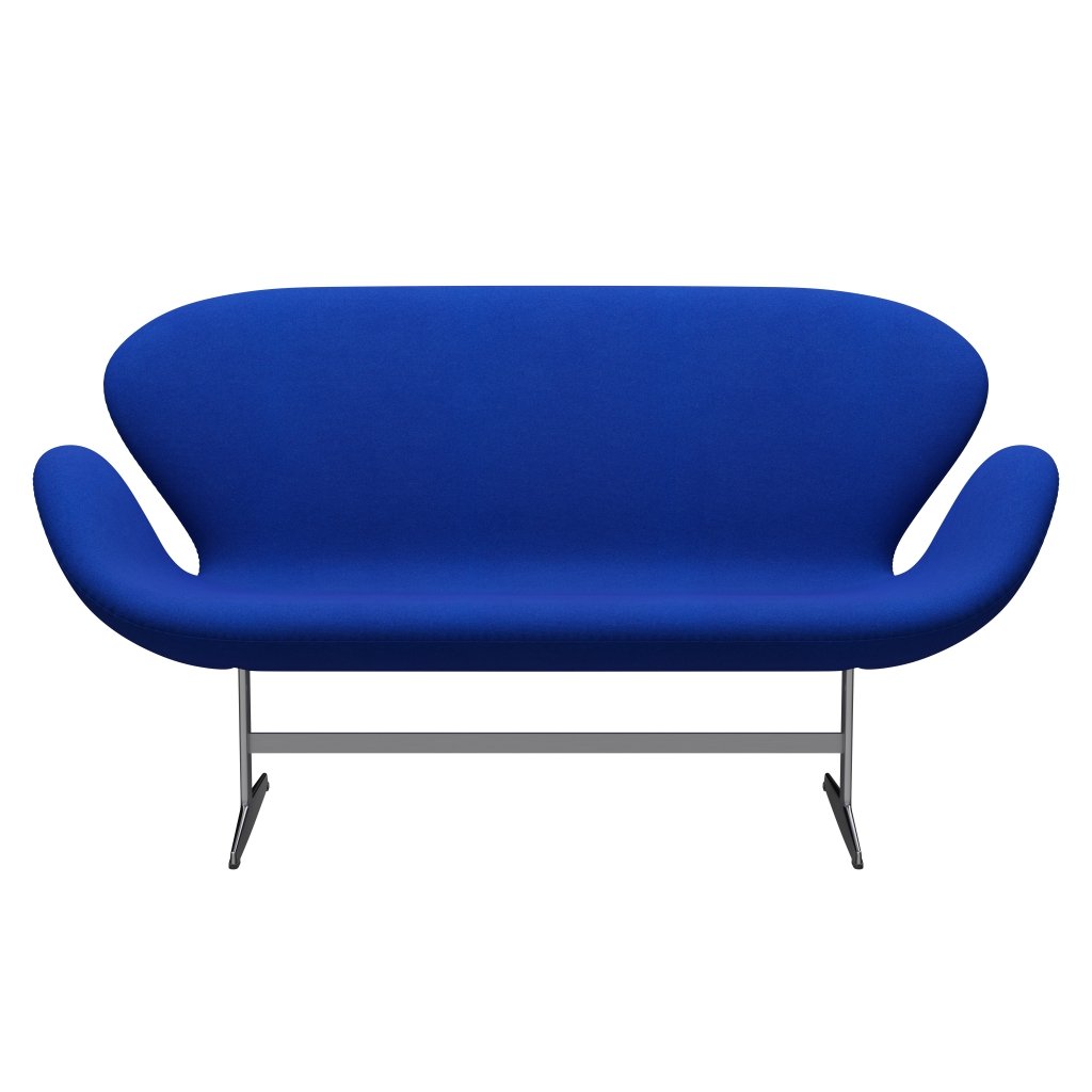 Fritz Hansen Swan Sofa 2, satynowy szczotkowany aluminium/tonus jasnoniebieski