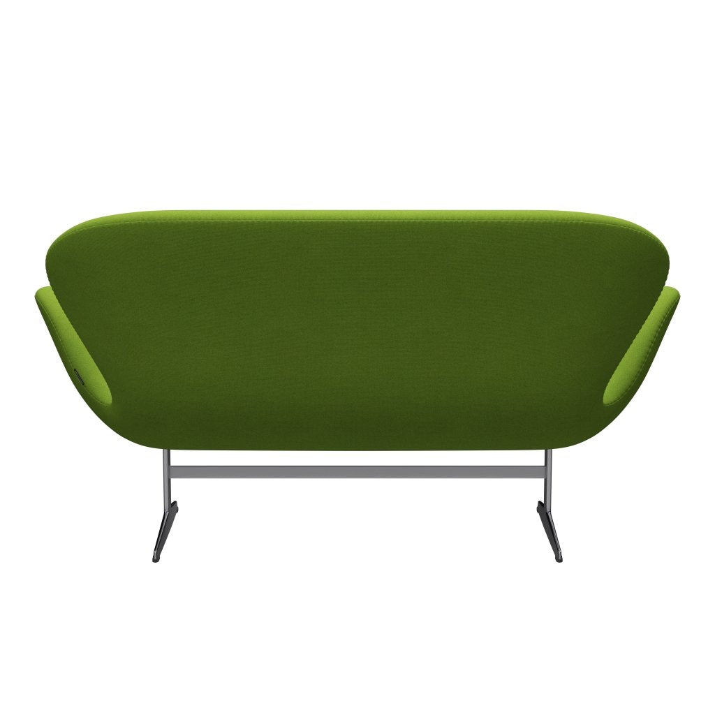 Fritz Hansen Swan Sofa 2 osobę, satynowe szczotkowane aluminium/wapno tonus