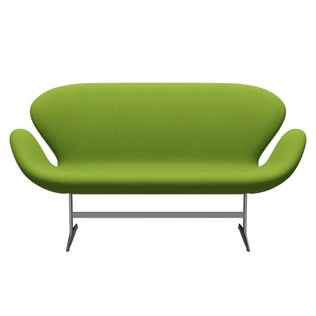 Fritz Hansen Swan Sofa 2 osobę, satynowe szczotkowane aluminium/wapno tonus