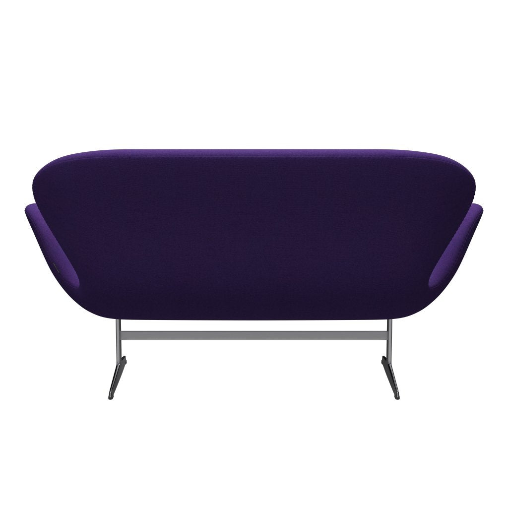 Fritz Hansen Swan Sofa 2, satynowy szczotkowany aluminium/tonus violet