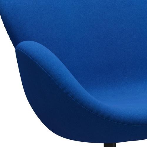 Fritz Hansen Swan Sofa 2 Seater, Black Lacquered/Tonus Blue