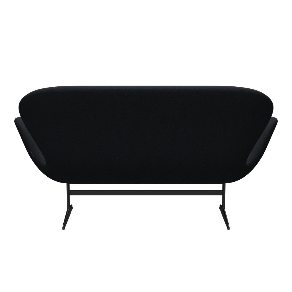 Fritz Hansen Swan Sofa 2 osobę, czarny lakier/tonus ciemny bakeła