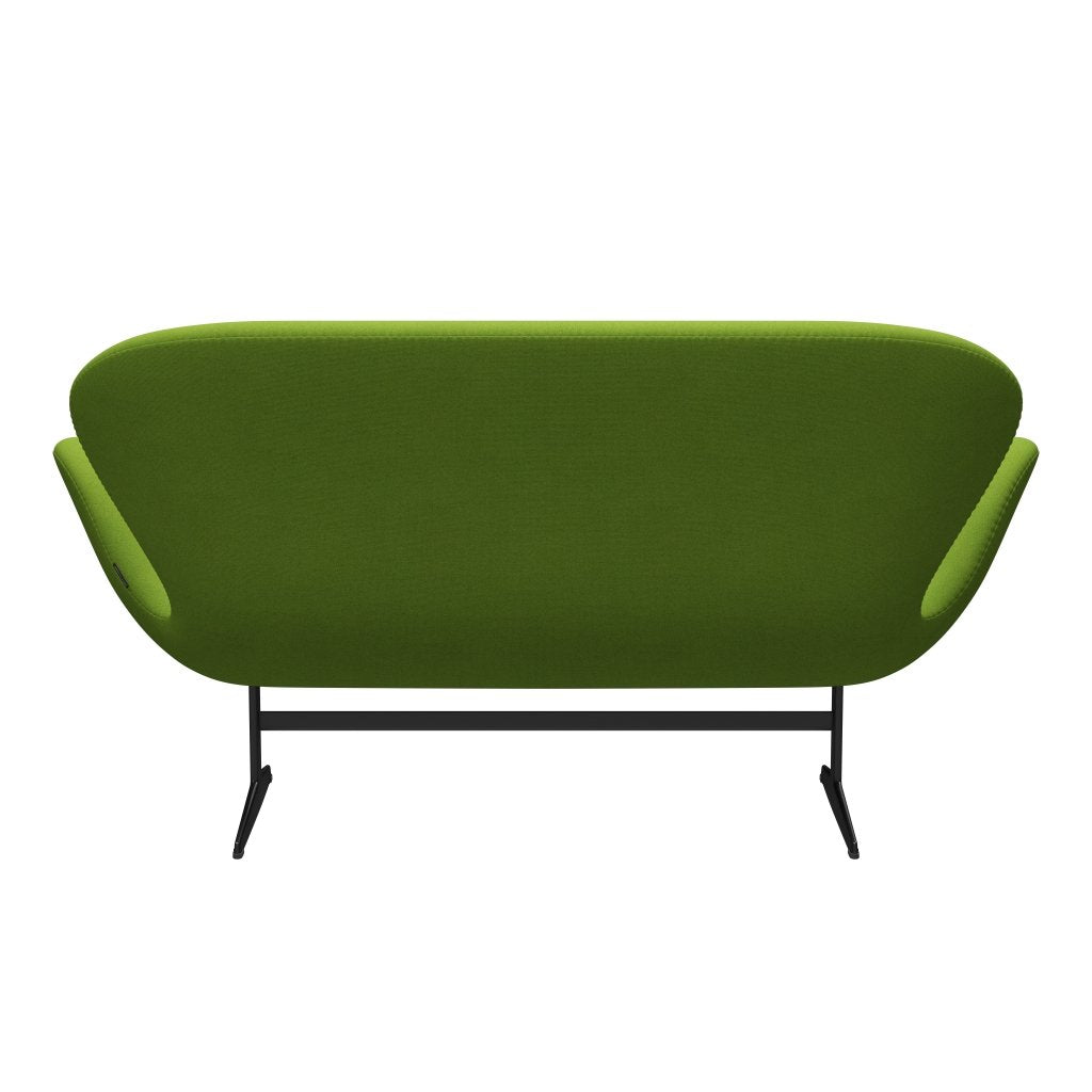 Fritz Hansen Swan Sofa 2 Seater, Black Lacquered/Tonus Lime