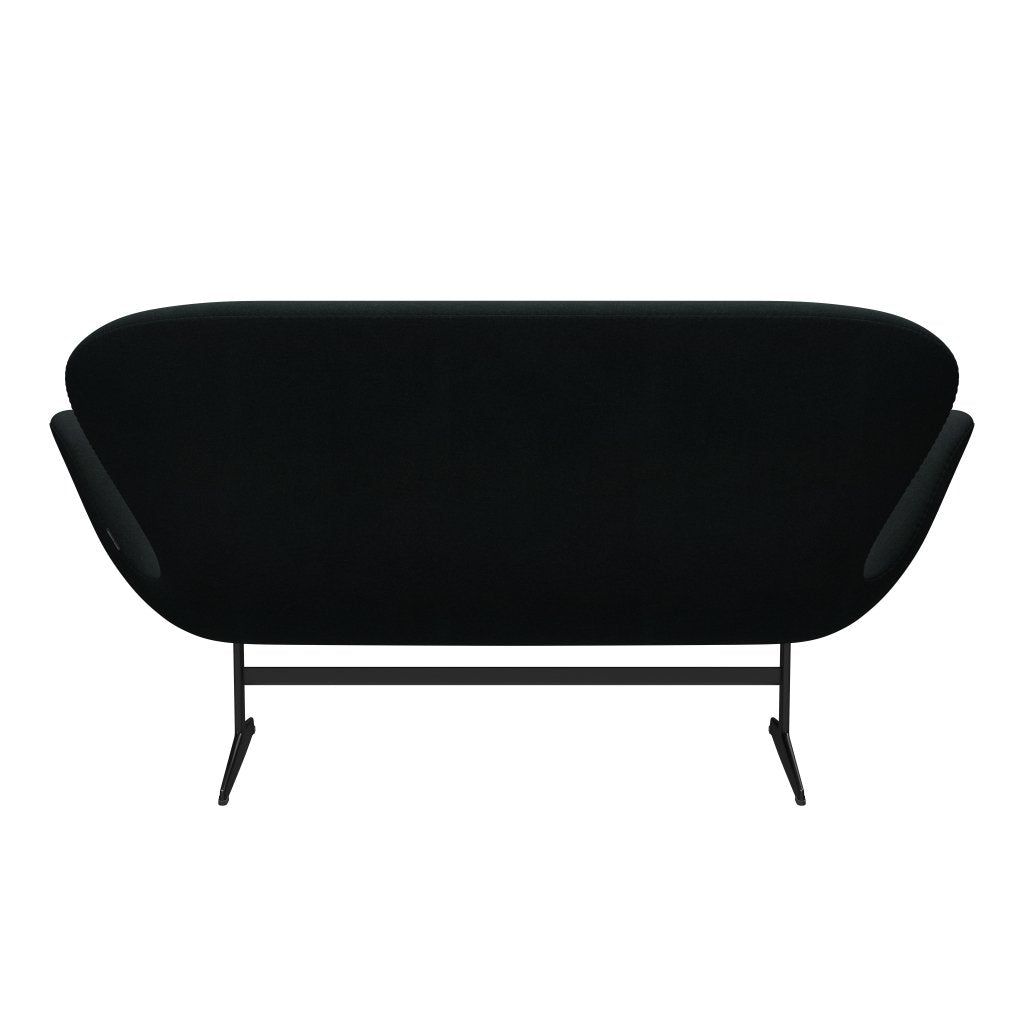 Fritz Hansen Swan Sofa 2 osobę, czarny lakier/tonus czarny