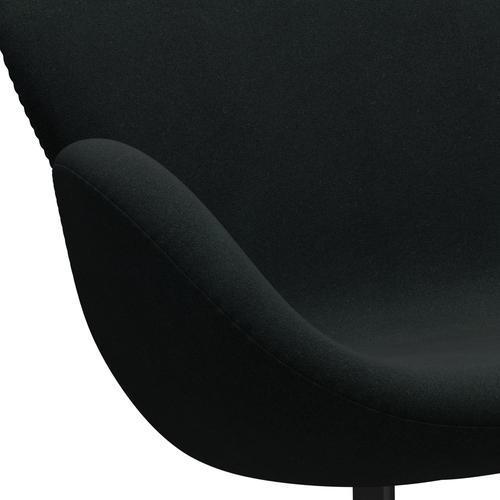 Fritz Hansen Swan Sofa 2 osobę, czarny lakier/tonus czarny