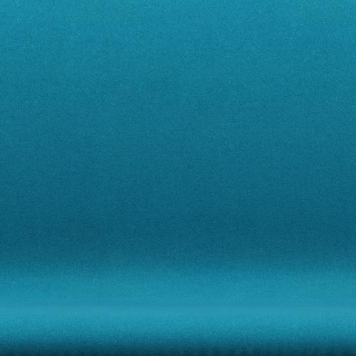 Fritz Hansen Swan Sofa 2 osobę, czarny lakier/Tonus Turquoise