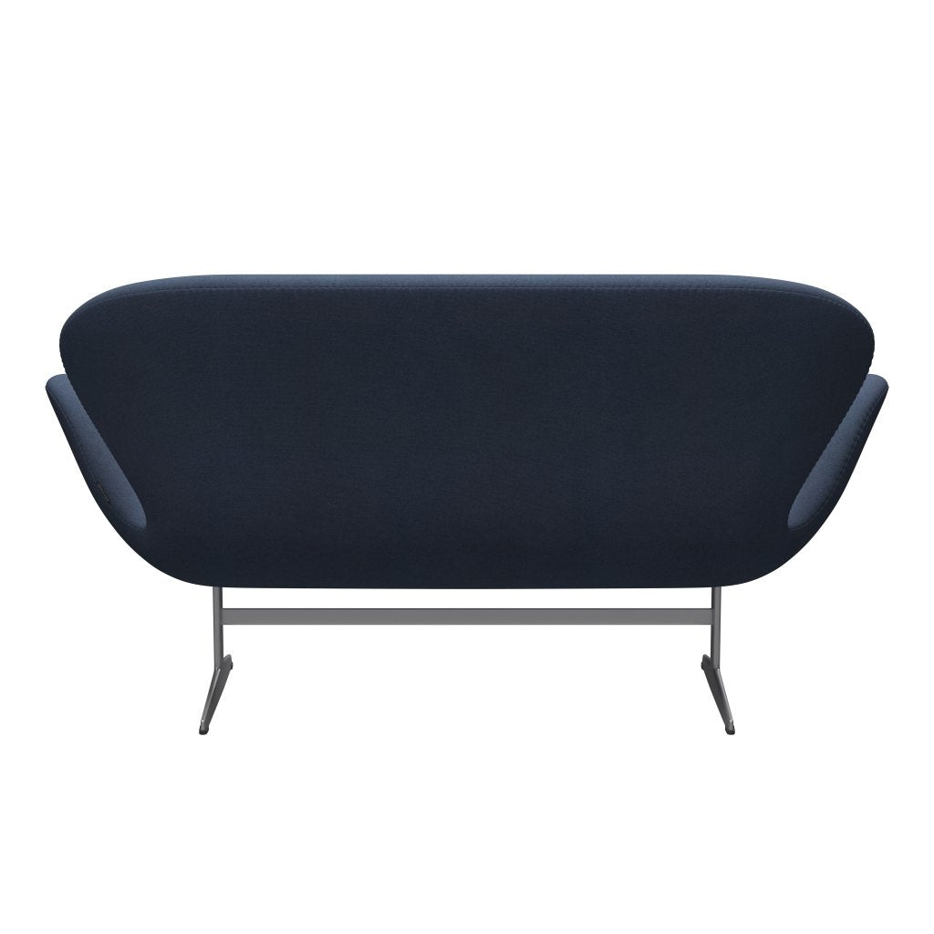 Fritz Hansen Swan Sofa 2 Seater, Silver Grey/Tonus Grey Blue