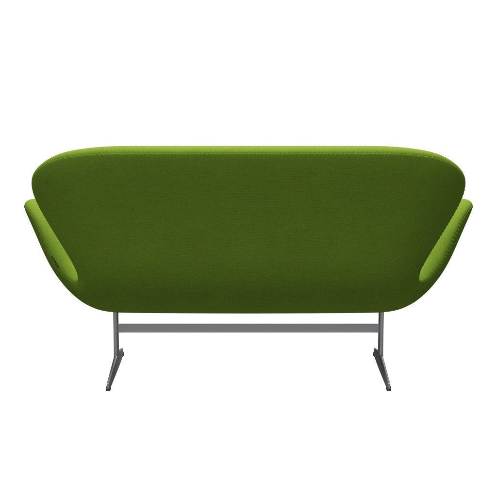 Fritz Hansen Swan Sofa 2 Seater, Silver Grey/Tonus Lime