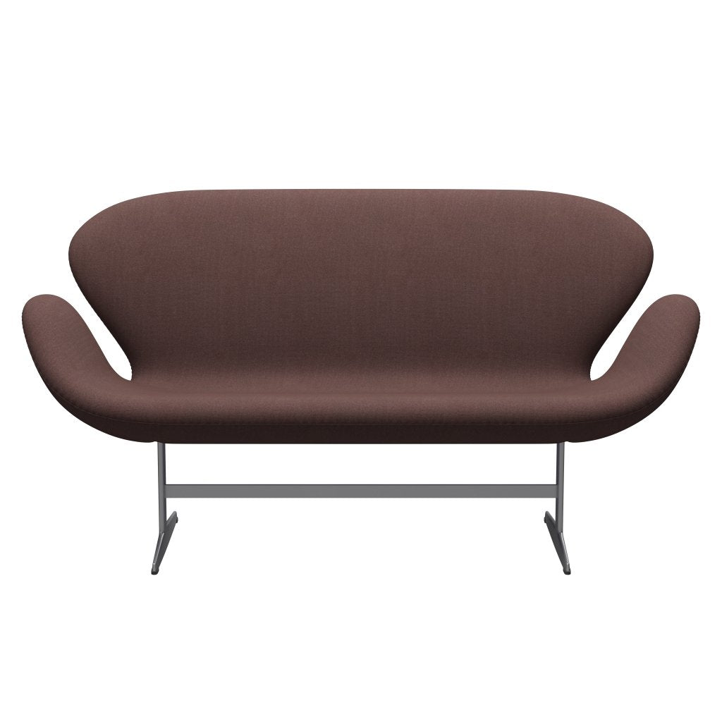 Fritz Hansen Swan Sofa 2 Seater, Silver Grey/Tonus Violet Grey