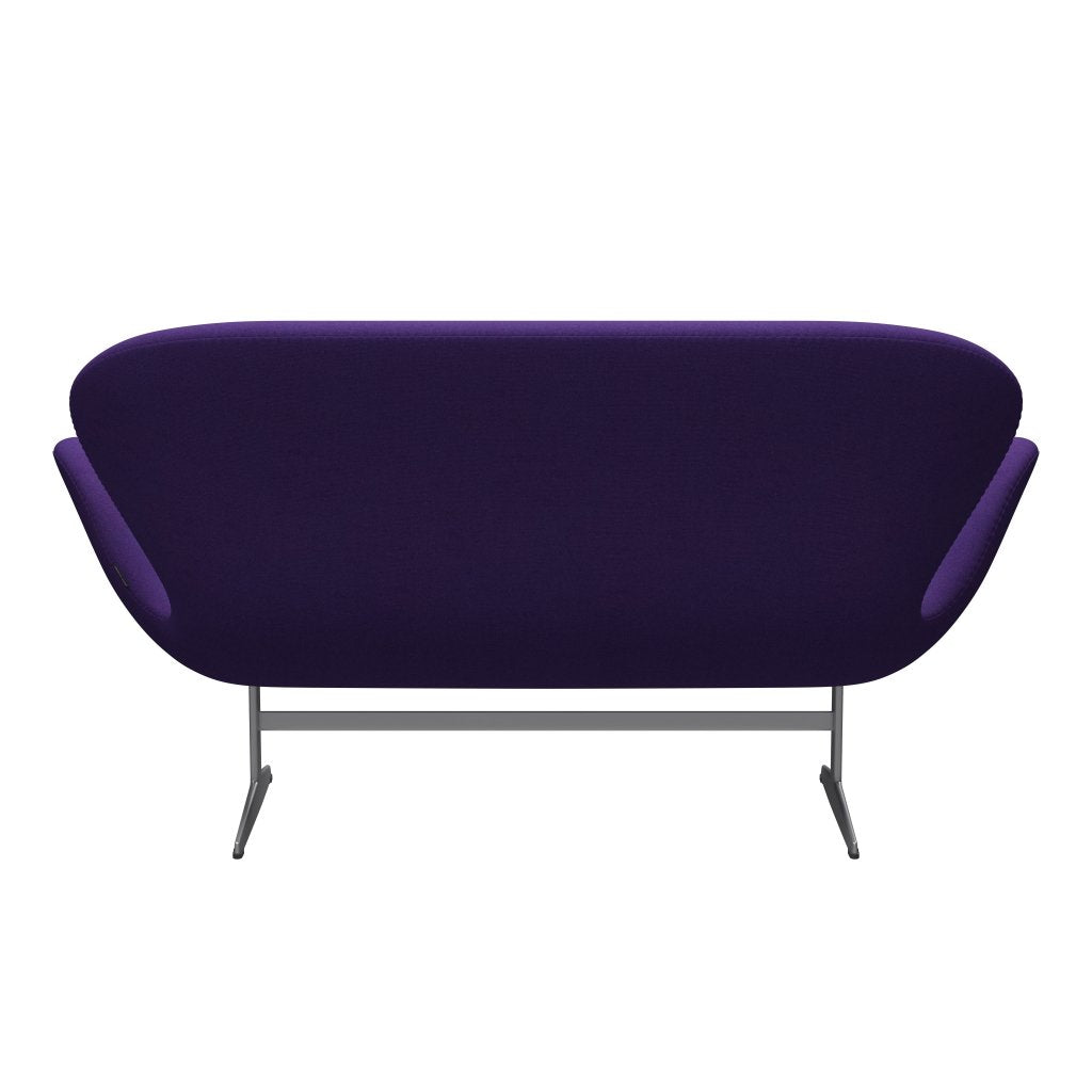 Fritz Hansen Swan Sofa 2 Seater, Silver Grey/Tonus Violet