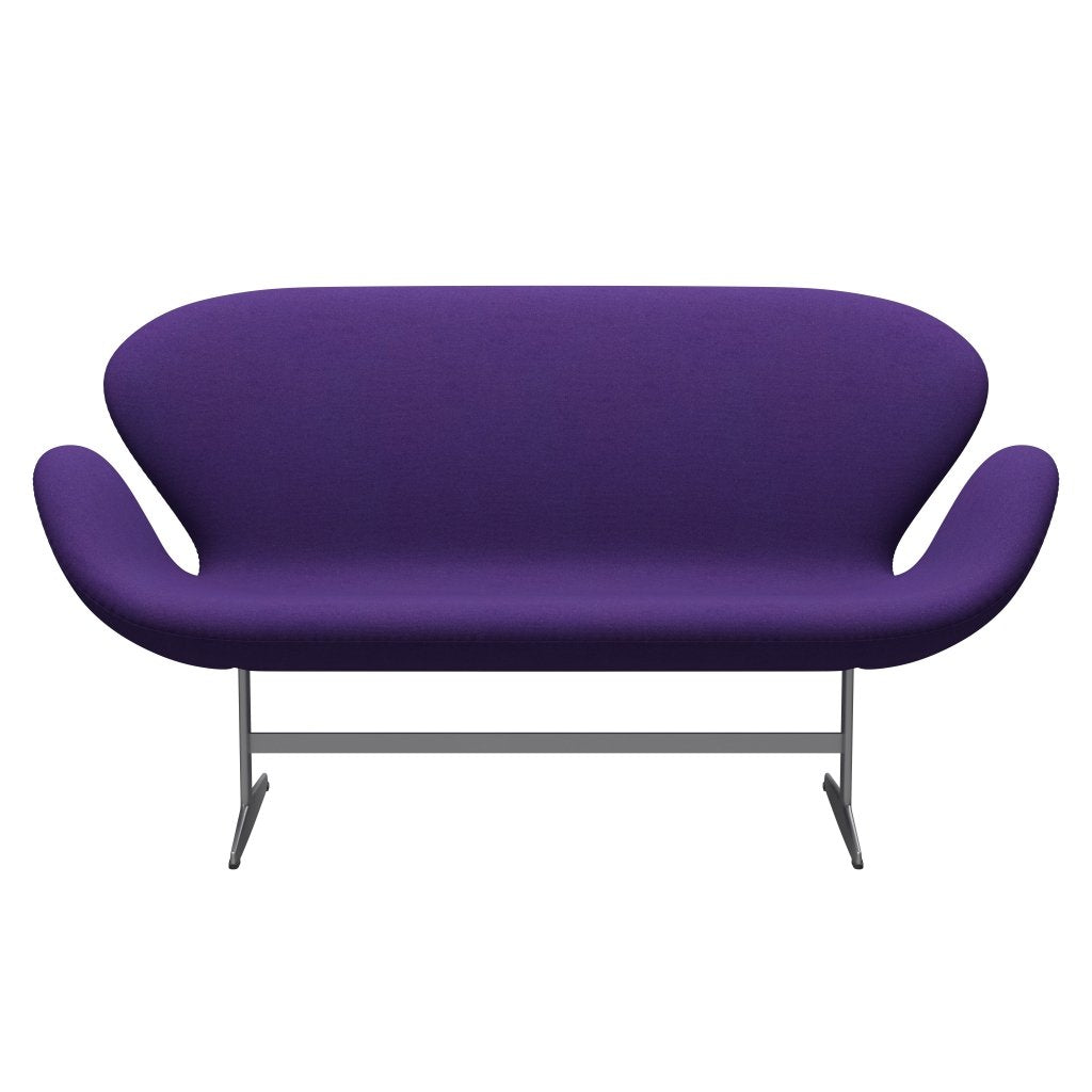 Fritz Hansen Swan Sofa 2 Seater, Silver Grey/Tonus Violet