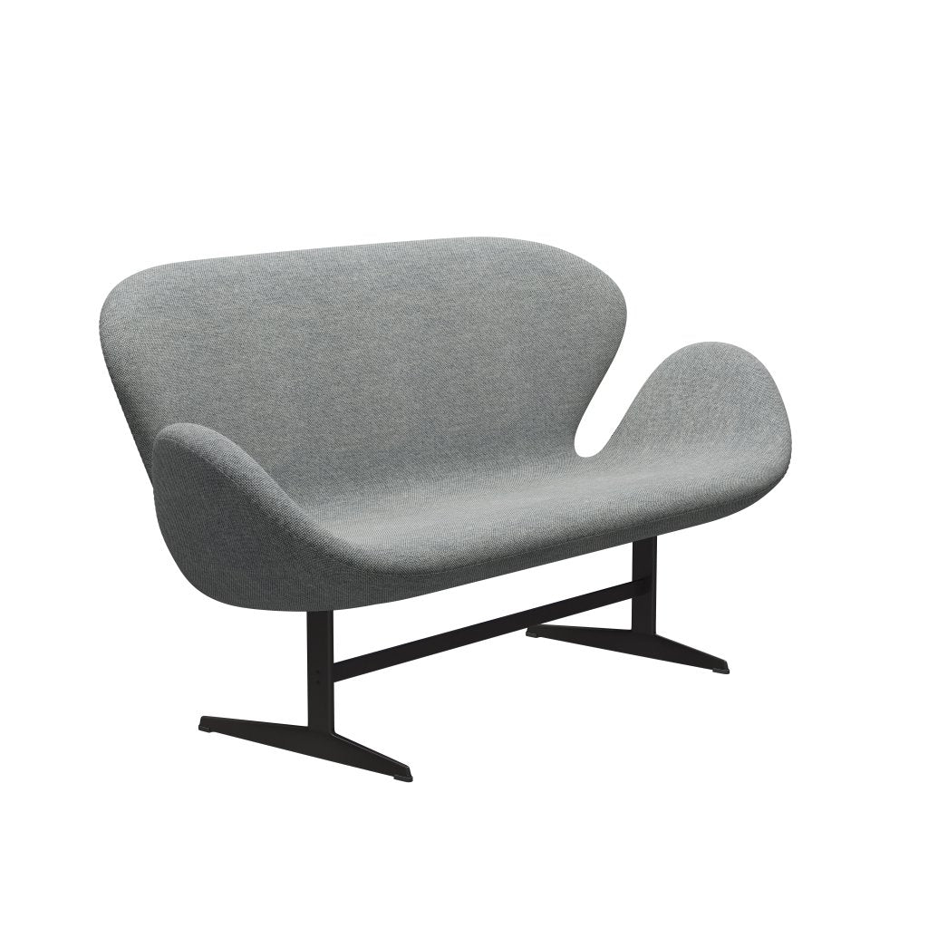 Fritz Hansen Swan Sofa 2 Seater, Warm Graphite/Hallingdal White Grey