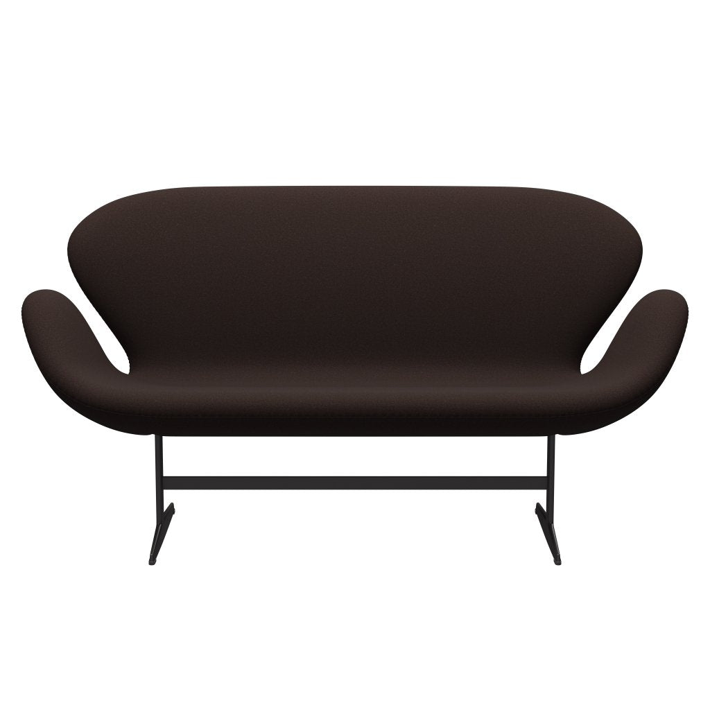 Fritz Hansen Swan Sofa 2 osobę, ciepły grafit/tonus ciemnobrązowy