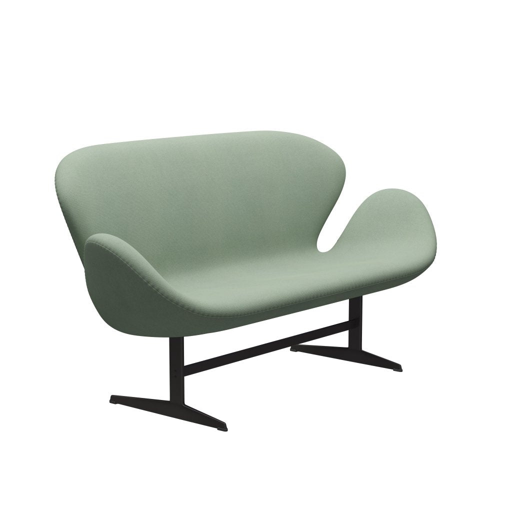 Fritz Hansen Swan Sofa 2 Seater, Warm Graphite/Tonus Mint Green