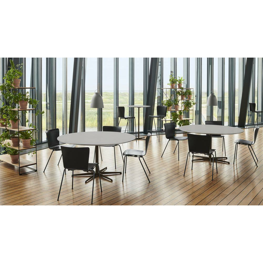 Fritz Hansen Circular Dining Table ø120 Cm, White/Silver Grey