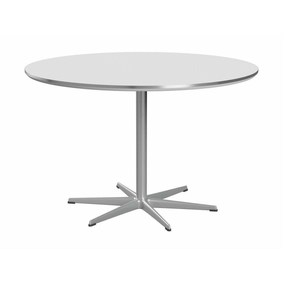 Okrągły stół jadalny Fritz Hansen Ø120 cm, biały/srebrny szary
