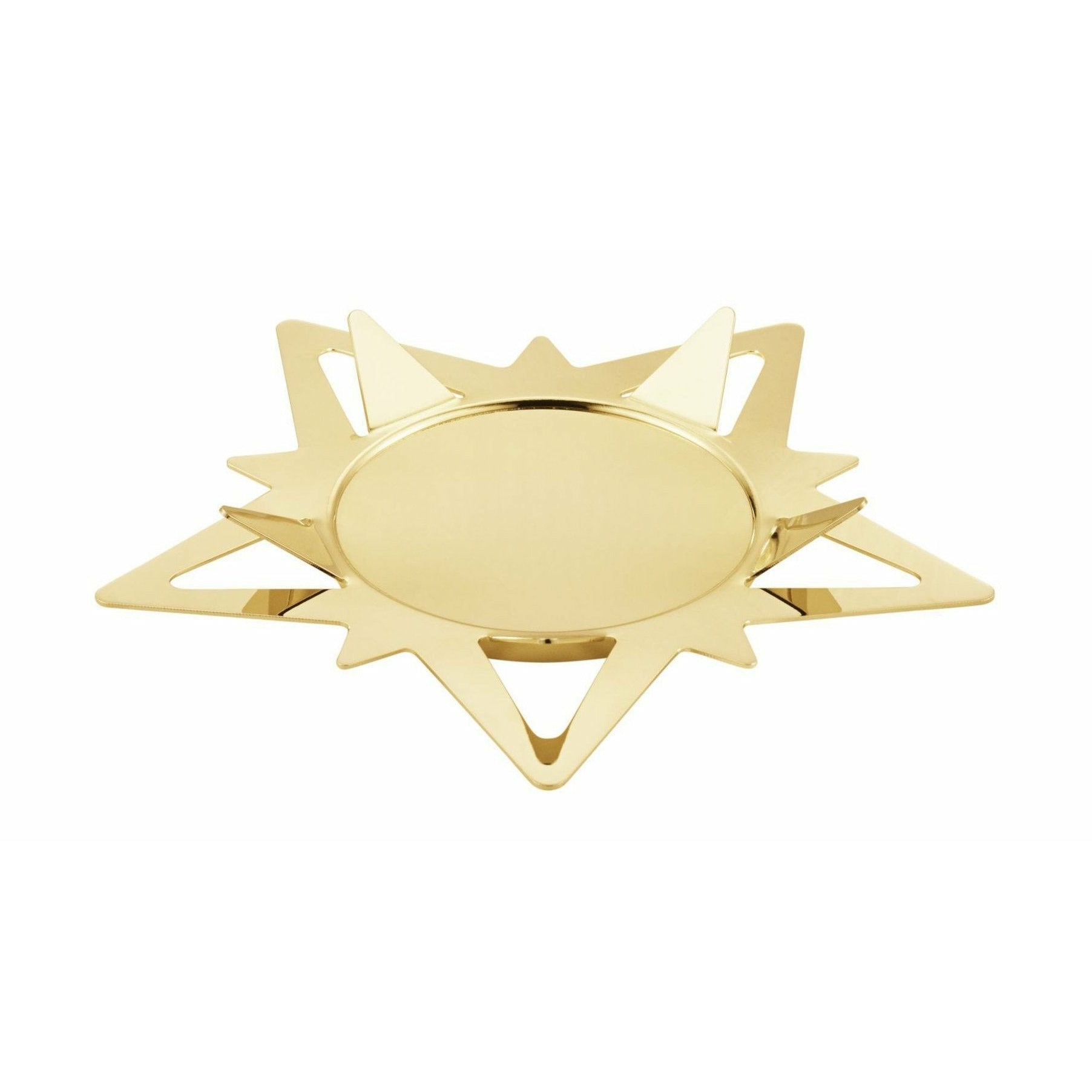 Georg Jensen Classic Christmas Star Candle -Holder for Block Candles, Gold Plane