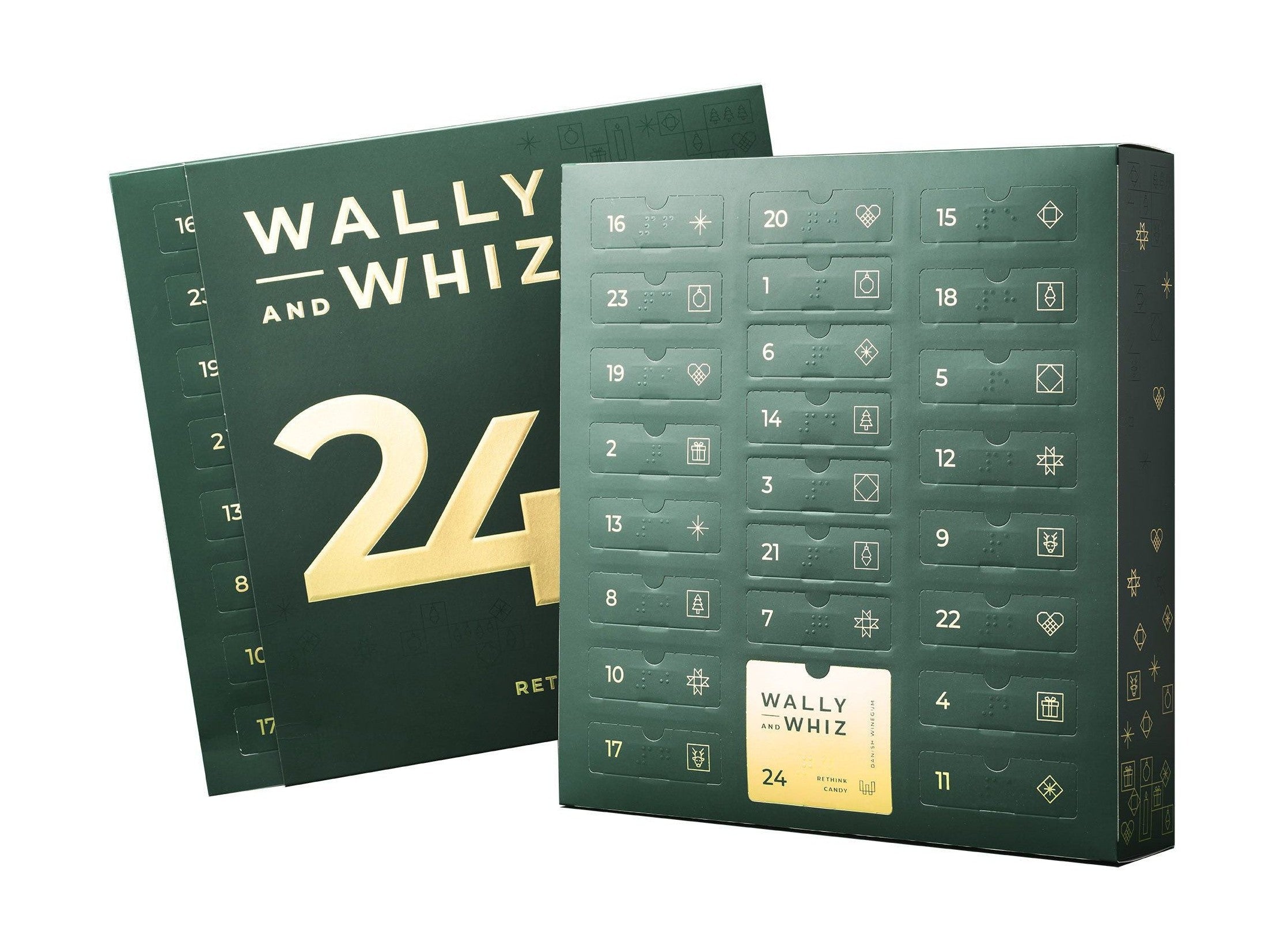 Wally And Whiz Green Standardowy kalendarz bożonarodzeniowy 2023 393g