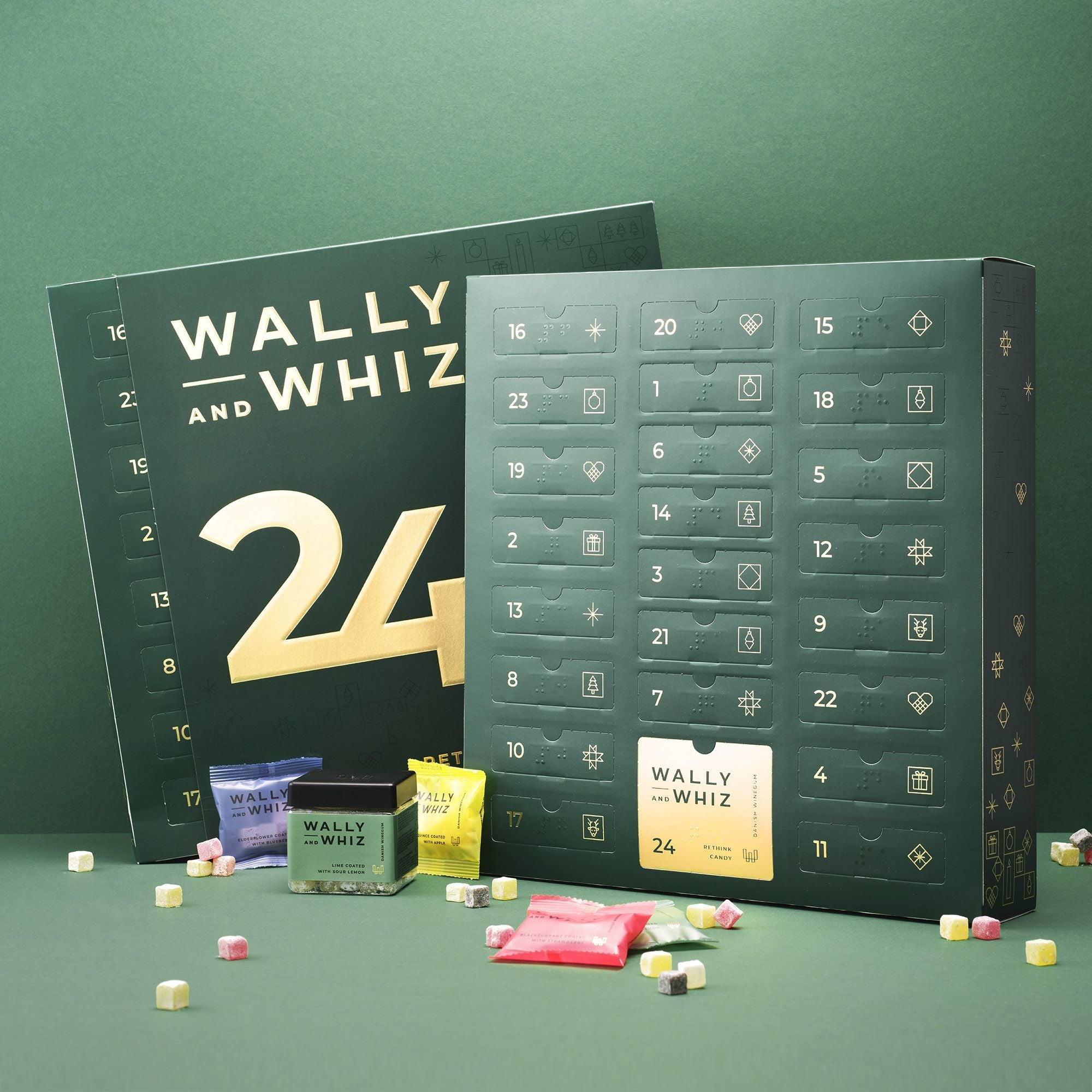 Wally And Whiz Green Standardowy kalendarz bożonarodzeniowy 2023 393g