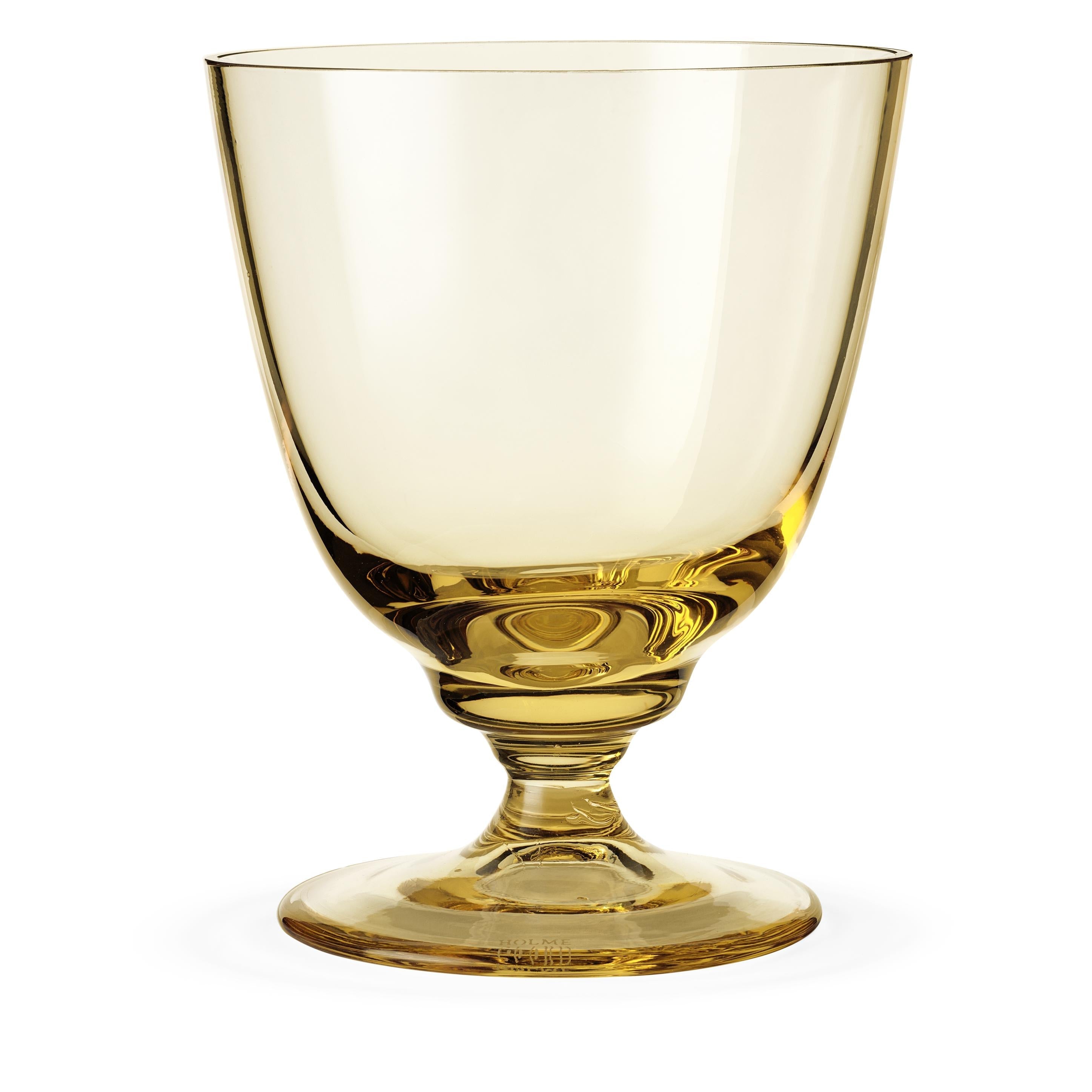 Holmegaard Flow Goblet Glass 35 Cl, Amber