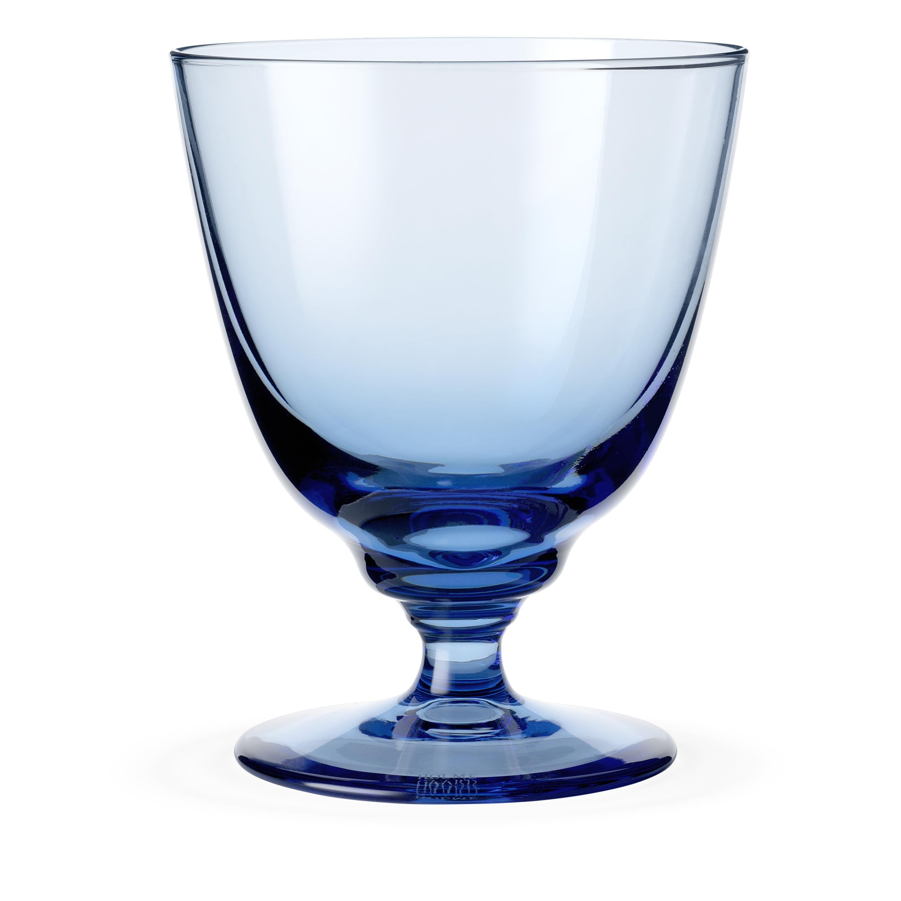 Holmegaard Flow Goblet Glass 35 Cl, Blue