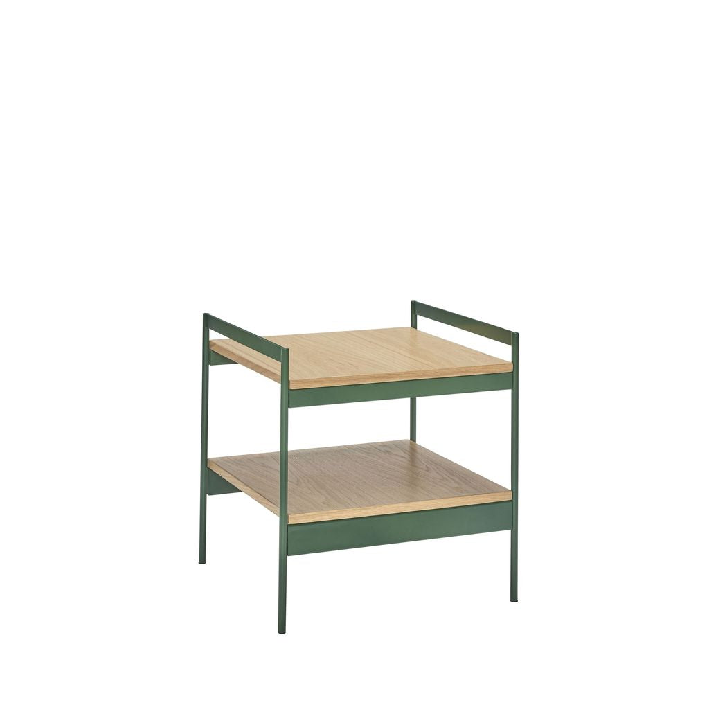 Hübsch Jaunty Side Table, Green/Natural Colors