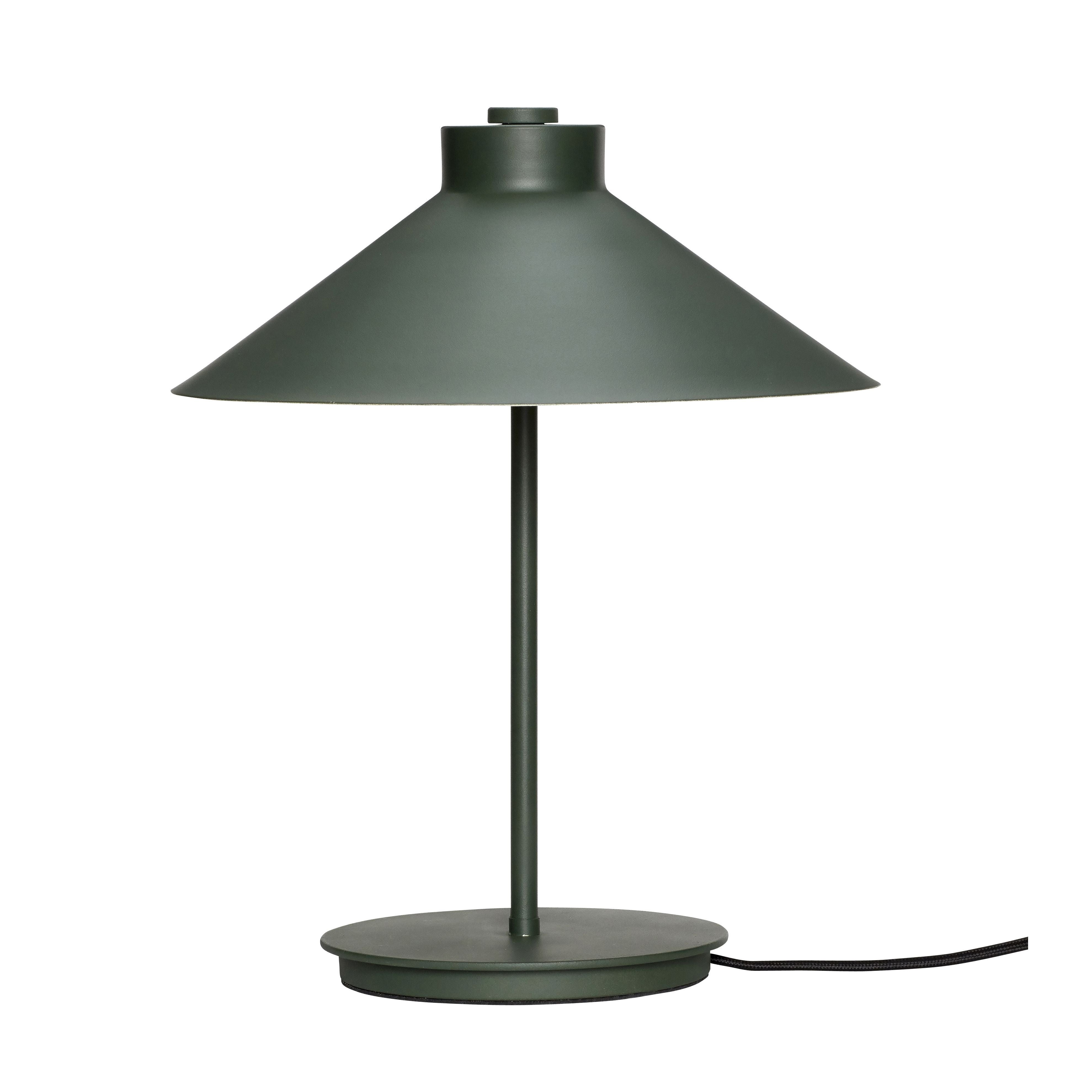 Hübsch kształt lampa stołowa metalowa zielona