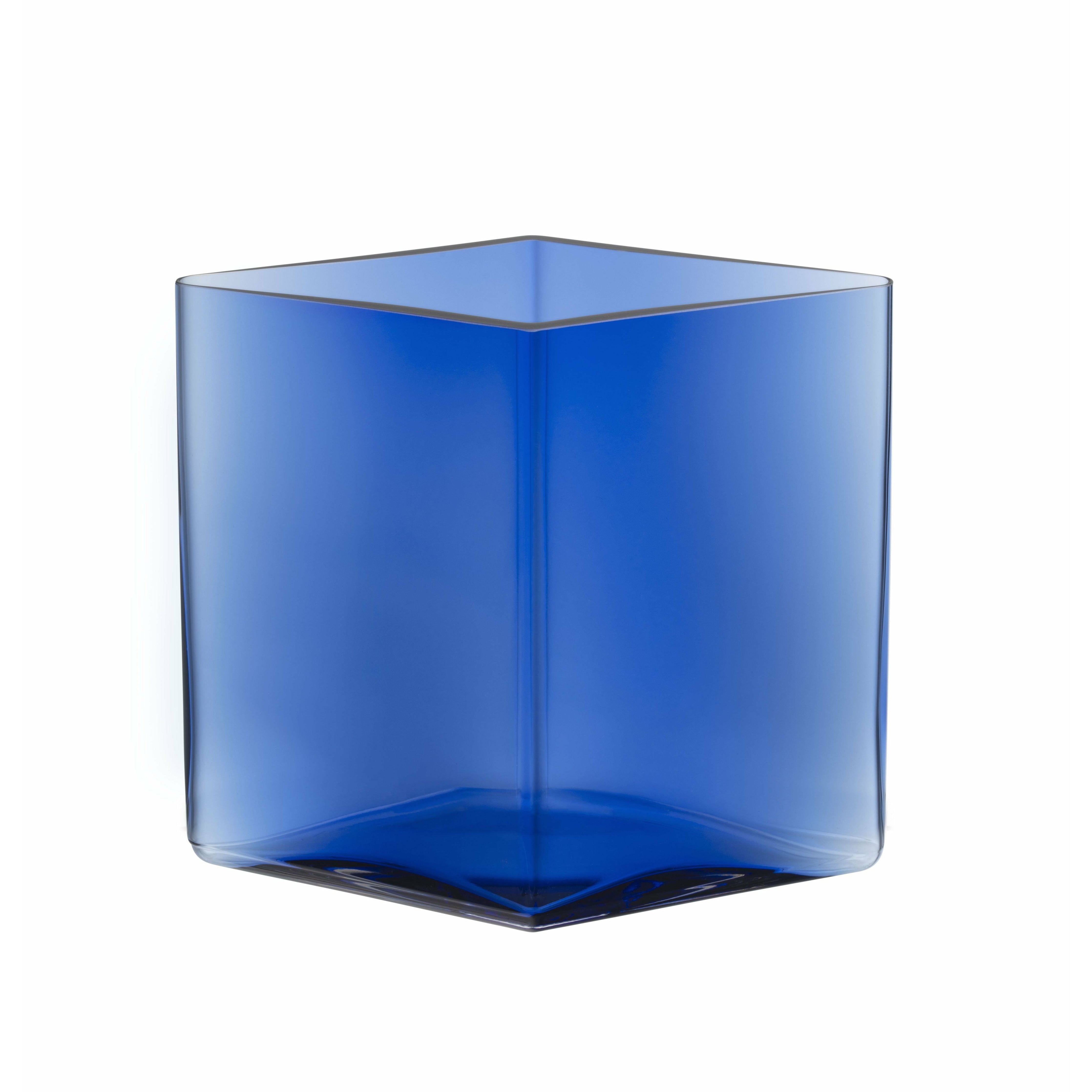 Iittala Ruutu wazon H 18 cm, ultramarynowy niebieski